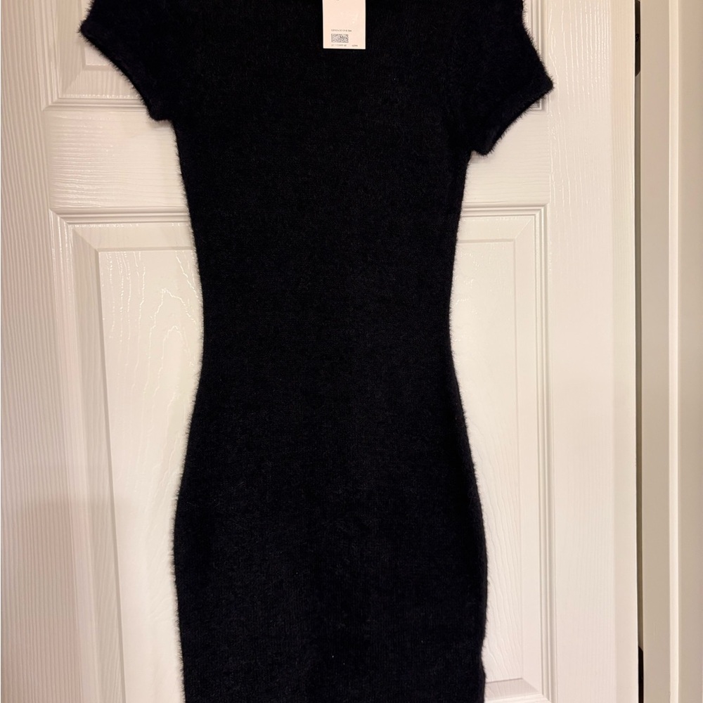 H&M Black Bodycon midi Dress XS